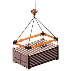 Example of a modular spreader frame with four lifting points