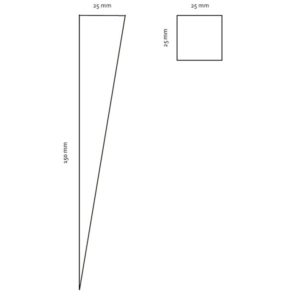 Example for dimensions of steel wedges